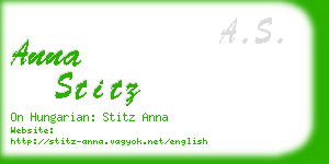 anna stitz business card